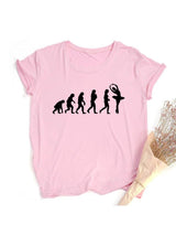 Plus Minus Co Fashion Born To Dance Letters Print Women Tshirt Casual Dancing Ballet O-Neck Summer Harajuku T Shirt Camisas Mujer Vintage Tops, view 6