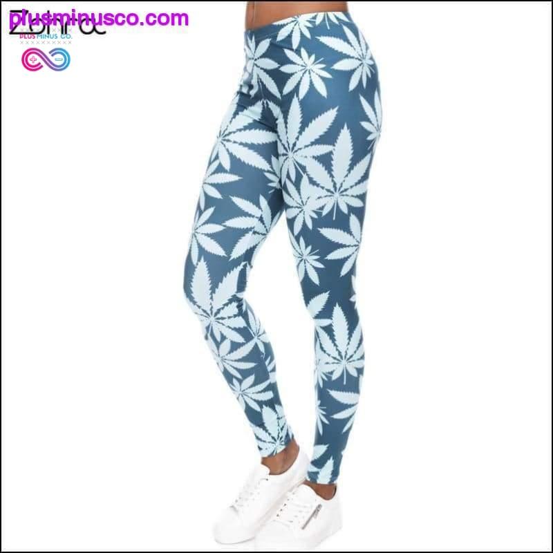 Plus Minus Co Fashion High Waisted Slim Women's Trouser Leggings with Mint