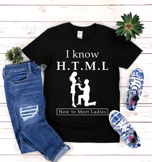 Plus Minus Co Fashion I Know HTML How To Meet Ladies | Men Summer T-Shirts