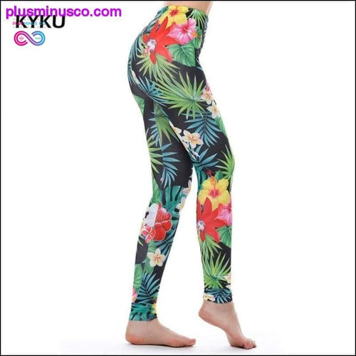 Plus Minus Co Fashion Sexy Summer 3D Slim Women's High Waisted Leggings