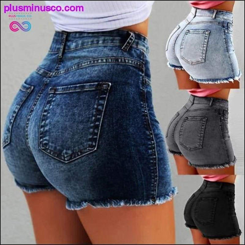 Plus Minus Co Fashion Women Summer High Waisted Denim Shorts Jeans Women