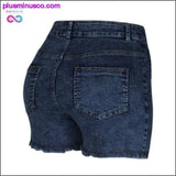Plus Minus Co Fashion Women Summer High Waisted Denim Shorts Jeans Women, view 4