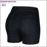Plus Minus Co Fashion Women Summer High Waisted Denim Shorts Jeans Women, view 5