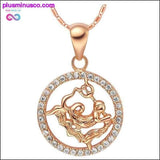 Plus Minus Co Fashionable 18k Gold Plated Rare 12 Zodiac Signs Necklace, view 3