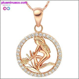Plus Minus Co Fashionable 18k Gold Plated Rare 12 Zodiac Signs Necklace, view 4