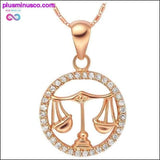 Plus Minus Co Fashionable 18k Gold Plated Rare 12 Zodiac Signs Necklace, view 6