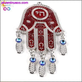 Plus Minus Co Fatima Hamsa Hand Pendants Turkey Blue Evil Eye Beads Chai, view 2