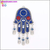 Plus Minus Co Fatima Hamsa Hand Pendants Turkey Blue Evil Eye Beads Chai, view 5