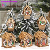 Plus Minus Co Festival Led Light Wood House Santa Claus Christmas Tree, view 5