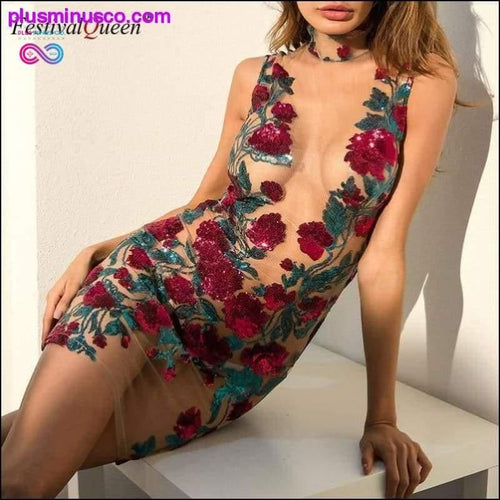 Plus Minus Co Festival Queen Sexy Mesh Hollow Out Dress at PlusMinusCo.com