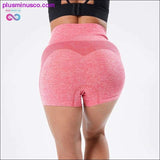 Plus Minus Co Fitness Shorts Push Up Pink Shorts Slim High Waist Bottom, view 6