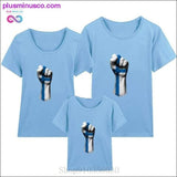 Plus Minus Co Flag of Finland on a Raised Clenched Fist family matching, view 4