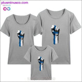 Plus Minus Co Flag of Finland on a Raised Clenched Fist family matching, view 5