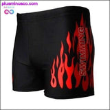 Plus Minus Co Flame Pattern Men Male Swimming Swimwear Boxer Shorts, view 4
