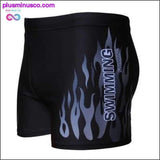 Plus Minus Co Flame Pattern Men Male Swimming Swimwear Boxer Shorts, view 5