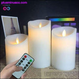 Plus Minus Co Flameless Remote Control Led Wax Candle Wireless Timer Led, view 5