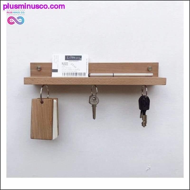 Plus Minus Co Floating Wall Mounted Storage Shelf + Magnetic Key Rack /