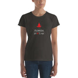 Plus Minus Co Florida Girl's love yoga: Women's short sleeve t-shirt at Plusminusco || On Sale Now, view 2