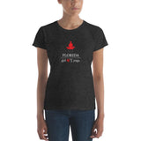 Plus Minus Co Florida Girl's love yoga: Women's short sleeve t-shirt at Plusminusco || On Sale Now, view 3