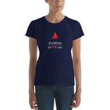 Plus Minus Co Florida Girl's love yoga: Women's short sleeve t-shirt at Plusminusco || On Sale Now, view 4