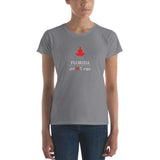 Plus Minus Co Florida Girl's love yoga: Women's short sleeve t-shirt at Plusminusco || On Sale Now, view 5