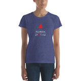 Plus Minus Co Florida Girl's love yoga: Women's short sleeve t-shirt at Plusminusco || On Sale Now, view 6
