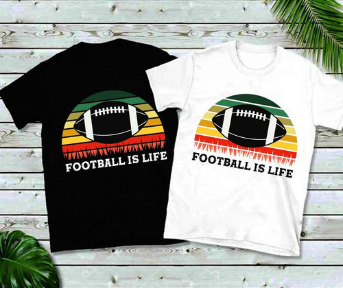 Plus Minus Co Football Is Life | Retro Sunset, football Shirt, Fanatic , Gift for Her,Gift for Him, Sports , Football Gifts, Football Dad,Football Mom