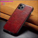 Plus Minus Co For iPhone 11/ 11 Pro/ 11 Pro Max Case Luxury Slim Leather, view 3