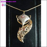 Plus Minus Co Fox Rhinestone Necklace, view 4