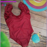 Plus Minus Co Frill One Piece Summer Black Swimsuit Deep Backless Beach, view 2