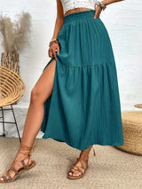 Plus Minus Co Frill Slit Skirt, view 2
