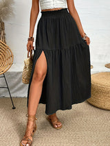Plus Minus Co Frill Slit Skirt, view 4