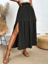 Plus Minus Co Frill Slit Skirt, view 5