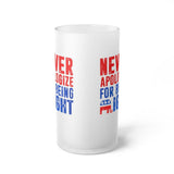 Plus Minus Co Frosted Glass Beer Mug, view 2
