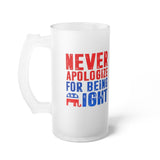 Plus Minus Co Frosted Glass Beer Mug, view 4