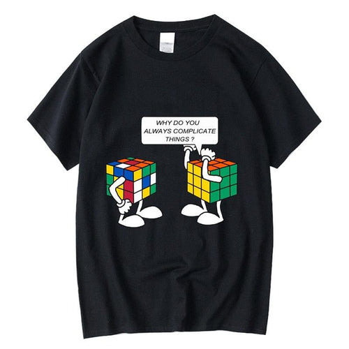 Plus Minus Co Funny Sarcastic Pun Intended T-shirt Complicated Rubics Cube