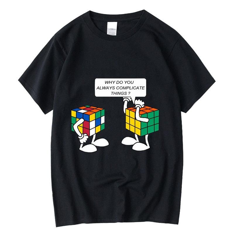 Plus Minus Co Funny Sarcastic Pun Intended T-shirt Complicated Rubics Cube