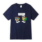 Plus Minus Co Funny Sarcastic Pun Intended T-shirt Complicated Rubics Cube, view 3