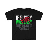 Plus Minus Co Funny Welsh If Rugby is Easy, They'd Call It Football Rugby Wales Rugby T-Shirt, Rugby Fan Rugby Fan Rugby Player Shirt, view 2