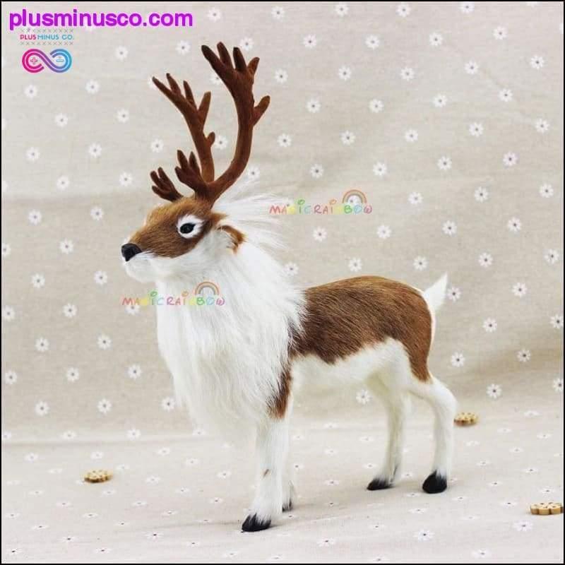 Plus Minus Co Furry Reindeer Deer Elk Christmas Ornament Decoration