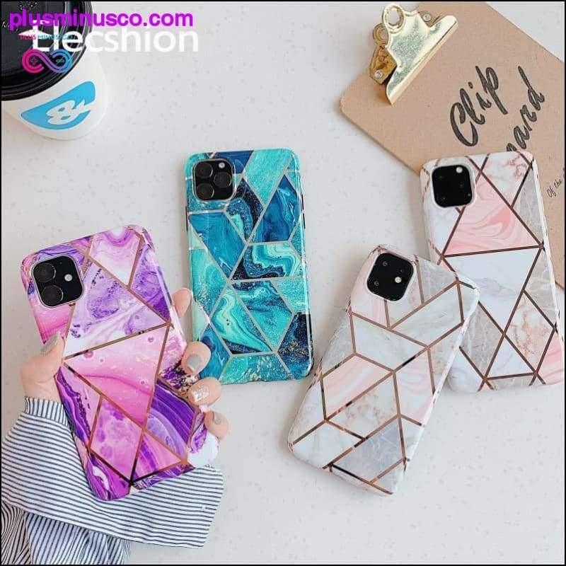 Plus Minus Co Geometric Marble iPhone Case Coque Holder For iPhone 11 Pro