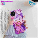 Plus Minus Co Geometric Marble iPhone Case Coque Holder For iPhone 11 Pro, view 3