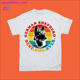Plus Minus Co German Shepherd | Best Dog Ever | Retro Sunset T-Shirts, view 2