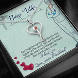 Plus Minus Co Gifts For Nurse Wife, Nurse Appreciation Gift Idea, Swarovski Crystal Stethoscope Pendant With Message Card, Gift for Nurse Wife Birthday Gift Pendant Necklace, view 2