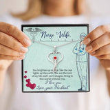 Plus Minus Co Gifts For Nurse Wife, Nurse Appreciation Gift Idea, Swarovski Crystal Stethoscope Pendant With Message Card, Gift for Nurse Wife Birthday Gift Pendant Necklace, view 5