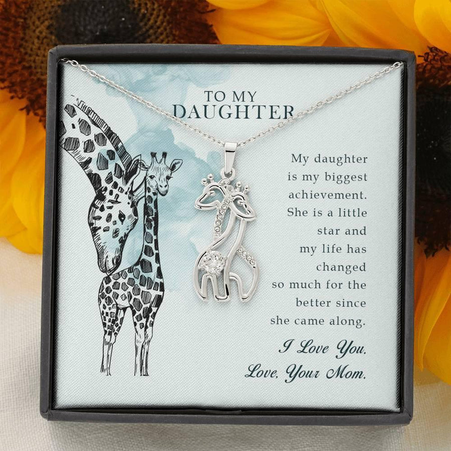 Plus Minus Co Giraffe Pendant Mother Daughter Necklace, Gift for Daughter,