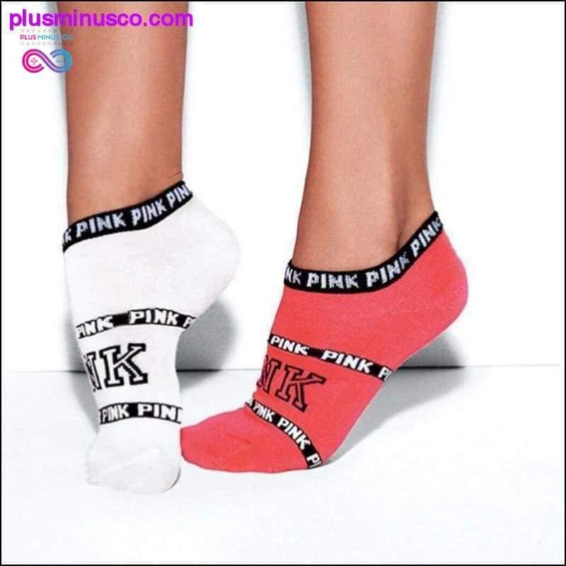 Plus Minus Co Girls Boat Socks Pink Motion Socks Harajuku Football