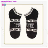 Plus Minus Co Girls Boat Socks Pink Motion Socks Harajuku Football, view 2