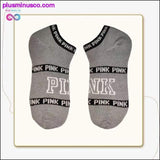 Plus Minus Co Girls Boat Socks Pink Motion Socks Harajuku Football, view 3