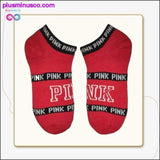 Plus Minus Co Girls Boat Socks Pink Motion Socks Harajuku Football, view 4